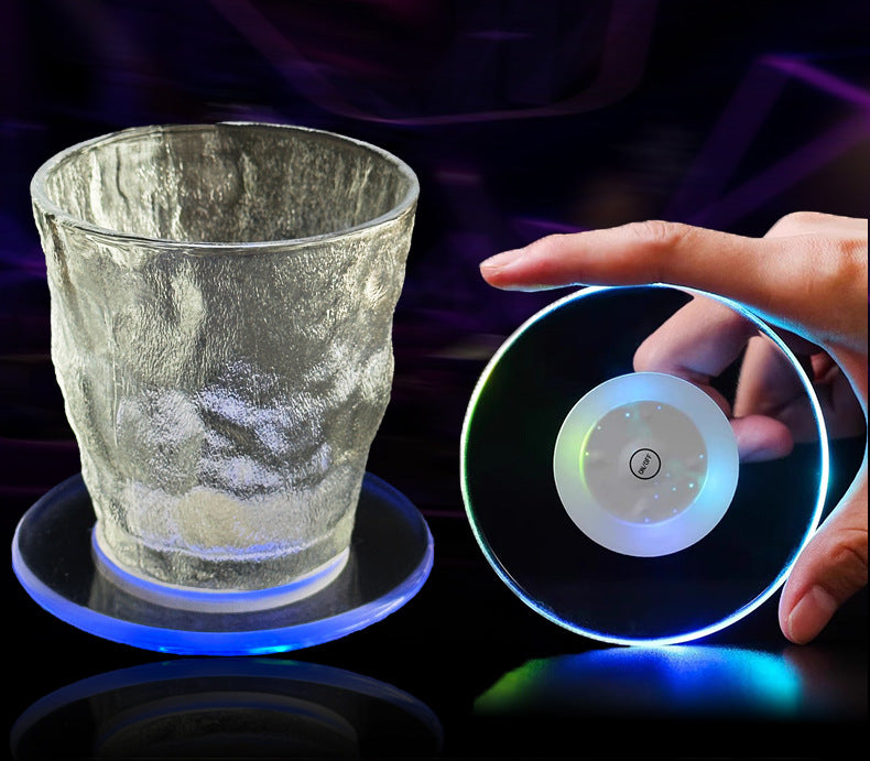 [Flash Sale 50% OFF] Instant Party Vibe Maker - Smart Luminous Cup Mats | Buy More Save More + 🎁 FREE Crystal Glass Gifts!