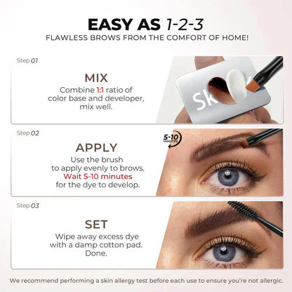 Eyebrow Tint Kit,Long-lasting Waterproof Sweat-proof