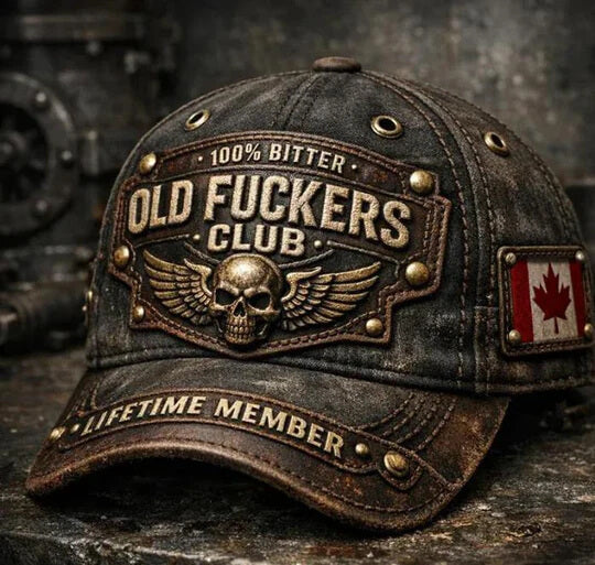 2026 New Year · 40% OFF🖤Old Fuckers Club-Handmade Vintage Baseball Cap🖤