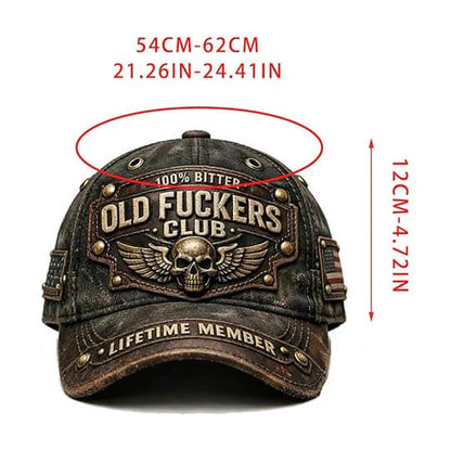 2026 New Year · 40% OFF🖤Old Fuckers Club-Handmade Vintage Baseball Cap🖤