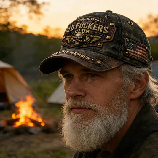 2026 New Year · 40% OFF🖤Old Fuckers Club-Handmade Vintage Baseball Cap🖤