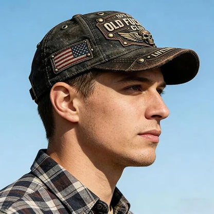 2026 New Year · 40% OFF🖤Old Fuckers Club-Handmade Vintage Baseball Cap🖤