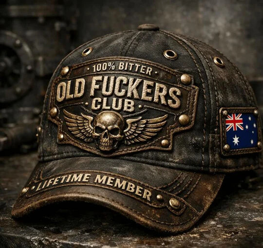 2026 New Year · 40% OFF🖤Old Fuckers Club-Handmade Vintage Baseball Cap🖤