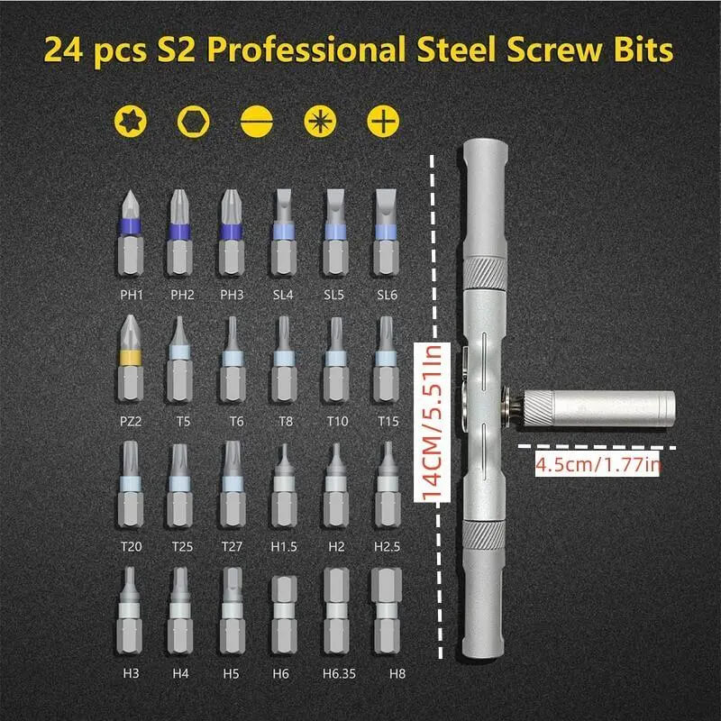 🔥LAST DAY SALE-47% OFF🔥24 in 1 Magnetic Screwdriver Set