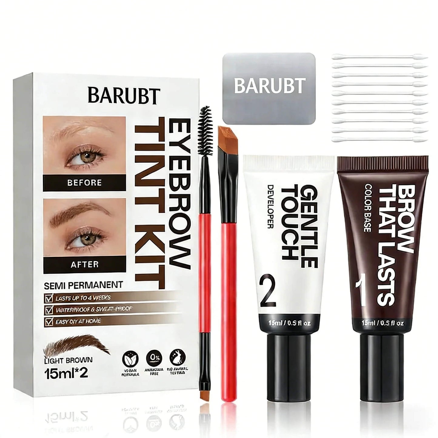 Eyebrow Tint Kit,Long-lasting Waterproof Sweat-proof